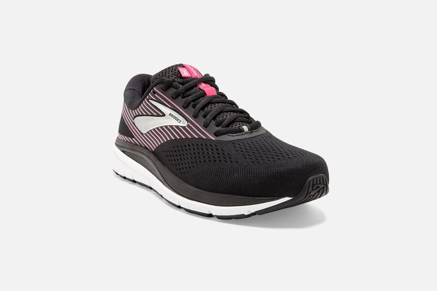 Brooks Running Shoes - Addiction 14 Road Womens - Black/Pink/Silver - KVM-635081